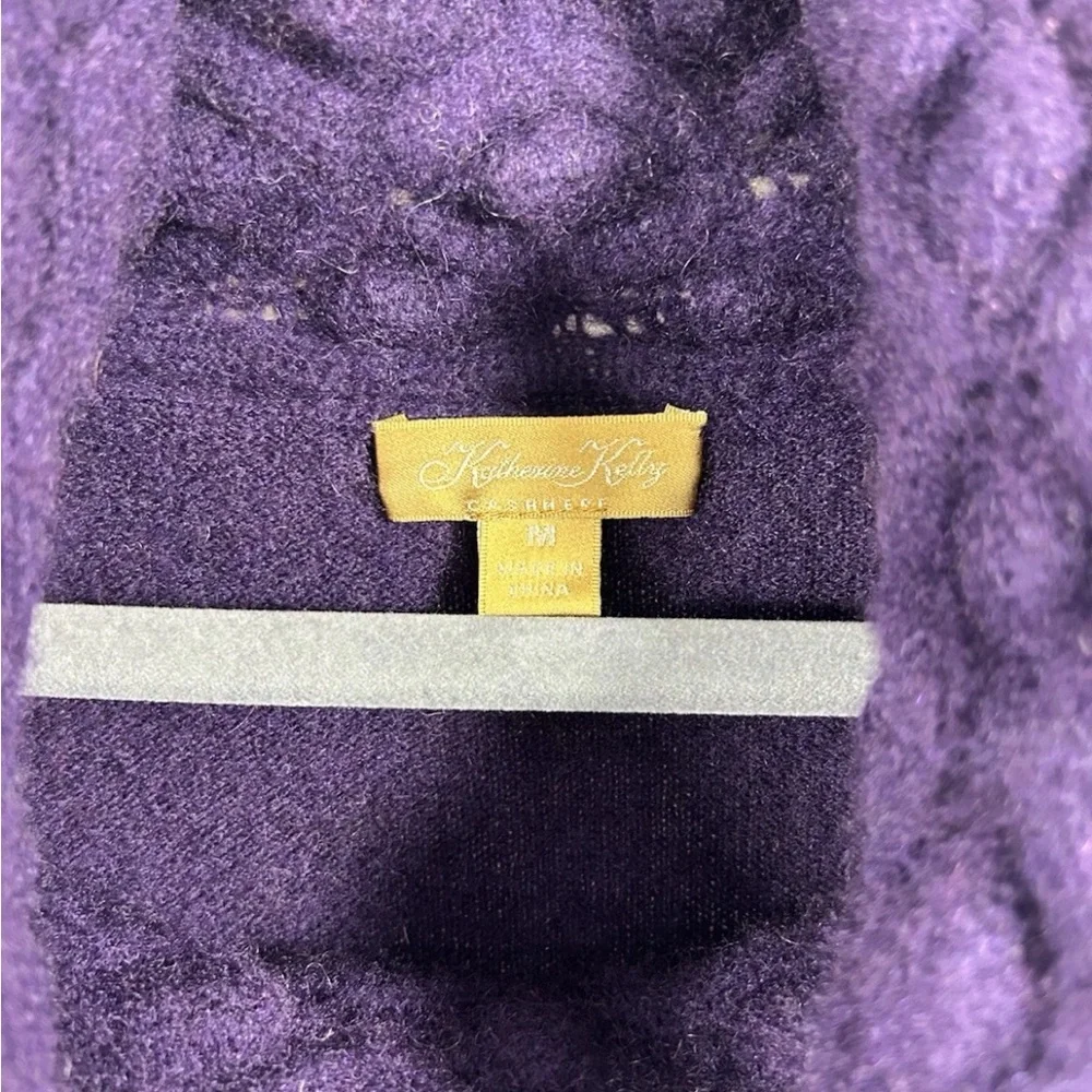 Katherine Kelly women’s cashmere dark purple sweater size M minimalist old money